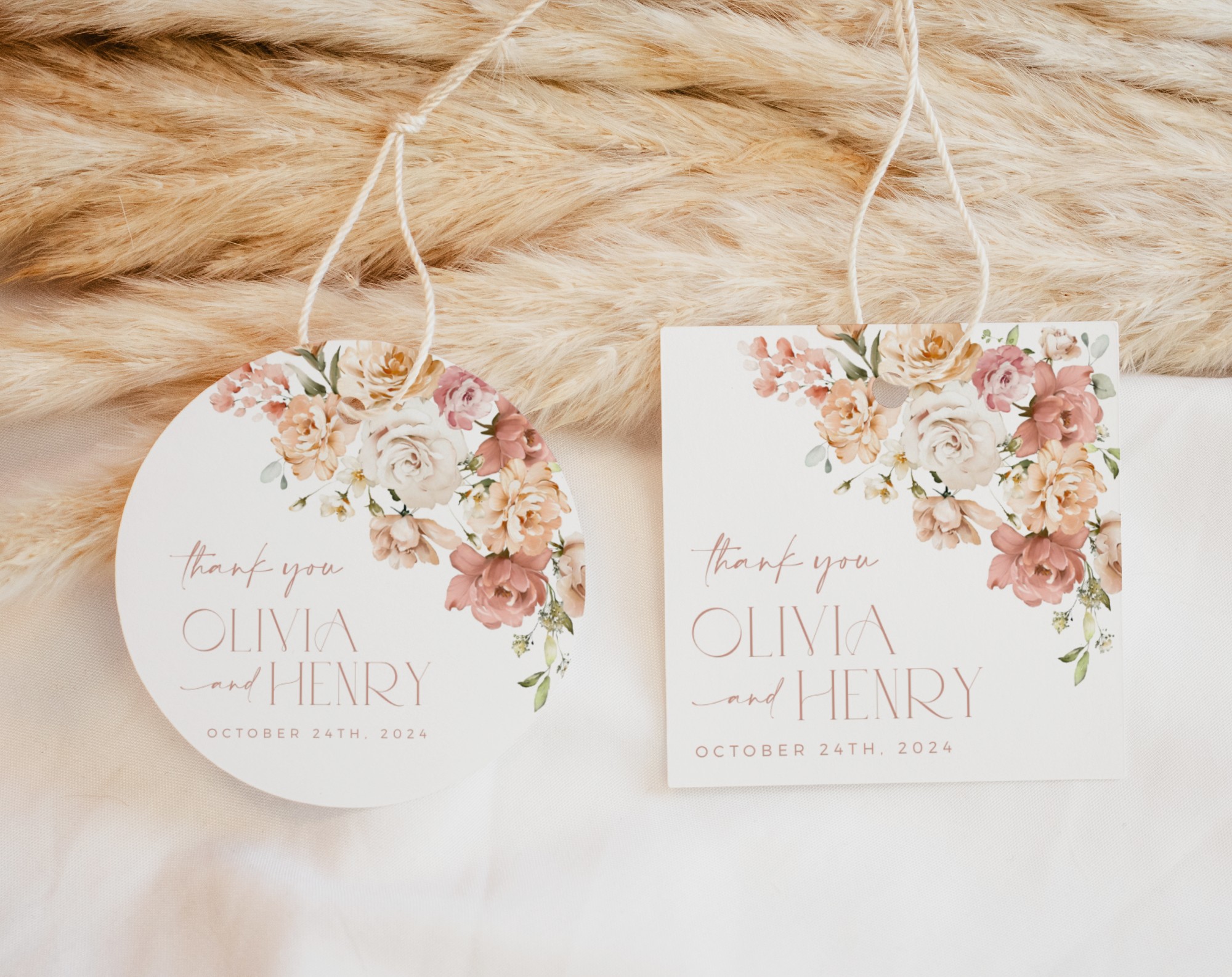 Dusty Rose Flowers Favor Tags, Gift Tags, Party Tags, Wedding, Printable File, Edit Yourself, SH37 Dusty Rose Flowers Favor Tags, Gift Tags, Party Tags, Wedding, Printable File, Edit Yourself, SH37