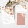Dusty Rose Flowers Wedding Invitation Suite, Wedding Stationery, Printable File, Edit Yourself, SH37 Dusty Rose Flowers Wedding Invitation Suite, Wedding Stationery, Printable File, Edit Yourself, SH37