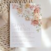 Dusty Rose Flowers Wedding Invitation Suite, Wedding Stationery, Printable File, Edit Yourself, SH37 Dusty Rose Flowers Wedding Invitation Suite, Wedding Stationery, Printable File, Edit Yourself, SH37