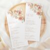 Dusty Rose Flowers Wedding Menu, Wedding Stationery, Printable File, Edit Yourself, SH37 Dusty Rose Flowers Wedding Menu, Wedding Stationery, Printable File, Edit Yourself, SH37