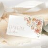 Dusty Rose Flowers Place Card, Wedding Stationery, Printable File, Edit Yourself, SH37 Dusty Rose Flowers Place Card, Wedding Stationery, Printable File, Edit Yourself, SH37