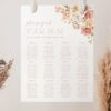 Dusty Rose Flowers Seating Chart, Wedding Sign, Printable File, Edit Yourself, SH37