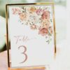 Dusty Rose Flowers Table Number Sign, Wedding Sign, Printable File, Edit Yourself, SH37 Dusty Rose Flowers Table Number Sign, Wedding Sign, Printable File, Edit Yourself, SH37