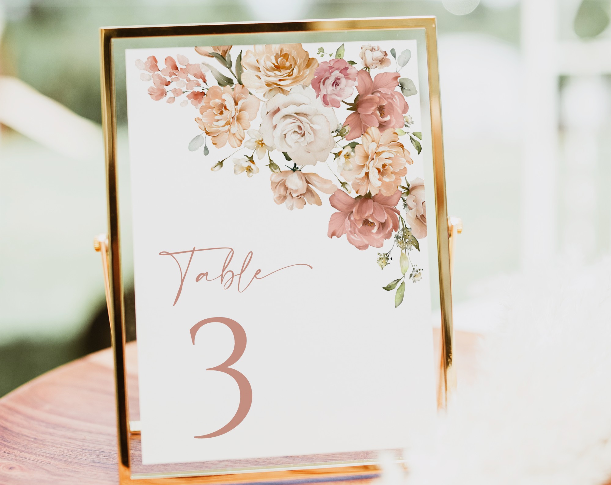 Dusty Rose Flowers Table Number Sign, Wedding Sign, Printable File, Edit Yourself, SH37 Dusty Rose Flowers Table Number Sign, Wedding Sign, Printable File, Edit Yourself, SH37