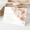 Dusty Rose Flowers Thank You Card, Wedding Stationery, Printable File, Edit Yourself, SH37