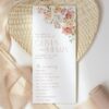Dusty Rose Flowers Wedding Program, Wedding Stationery, Printable File, Edit Yourself, SH37 Dusty Rose Flowers Wedding Program, Wedding Stationery, Printable File, Edit Yourself, SH37