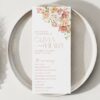 Dusty Rose Flowers Wedding Program, Wedding Stationery, Printable File, Edit Yourself, SH37 Dusty Rose Flowers Wedding Program, Wedding Stationery, Printable File, Edit Yourself, SH37