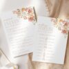 Dusty Rose Flowers Wedding Timeline, Wedding Stationery, Printable File, Edit Yourself, SH37 Dusty Rose Flowers Wedding Timeline, Wedding Stationery, Printable File, Edit Yourself, SH37
