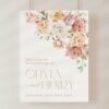 Dusty Rose Flowers Welcome Sign, Wedding Sign, Printable File, Edit Yourself, SH37
