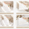 Peach and Cream Flowers Wedding Bundle, Printable File, Edit Yourself, SH42