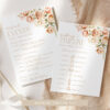 Peach and Cream Flowers Wedding Bundle, Printable File, Edit Yourself, SH42