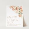 Peach and Cream Flowers Custom Sign, Wedding Sign, Printable File, Edit Yourself, SH42 Peach and Cream Flowers Custom Sign, Wedding Sign, Printable File, Edit Yourself, SH42