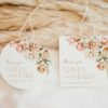 Peach and Cream Flowers Favor Tags, Gift Tags, Party Tags, Wedding, Printable File, Edit Yourself, SH42