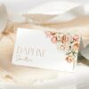 Peach and Cream Flowers Place Card, Wedding Stationery, Printable File, Edit Yourself, SH42 Peach and Cream Flowers Place Card, Wedding Stationery, Printable File, Edit Yourself, SH42