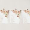 Peach and Cream Flowers Seating Cards, Wedding Stationery, Printable File, Edit Yourself, SH42 Peach and Cream Flowers Seating Cards, Wedding Stationery, Printable File, Edit Yourself, SH42