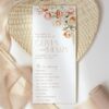 Peach and Cream Flowers Wedding Program, Wedding Stationery, Printable File, Edit Yourself, SH42