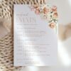 Peach and Cream Flowers Wedding Timeline, Wedding Stationery, Printable File, Edit Yourself, SH42
