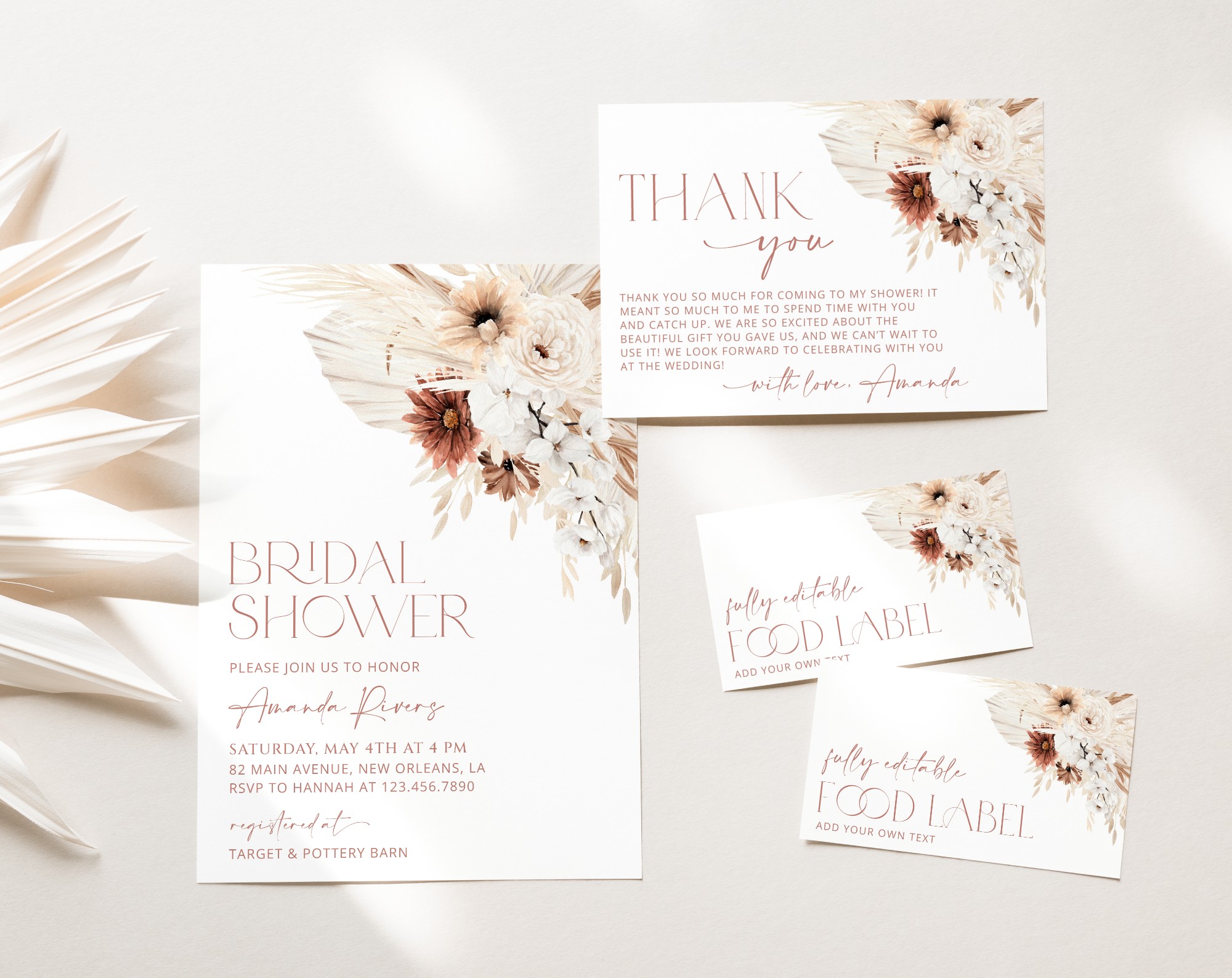 SH13 Pampas Grass Bridal Shower Shop by Collection