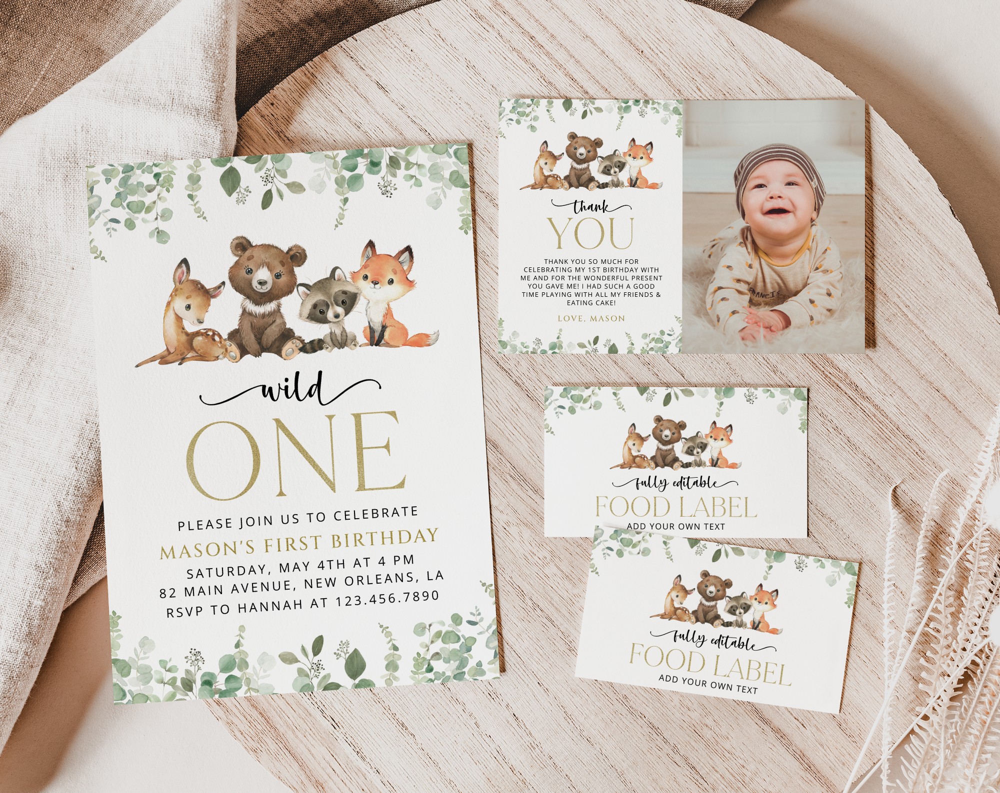 SH28 Forest Animals First Birthday Shop by Collection SH28 Forest Animals First Birthday Shop by Collection
