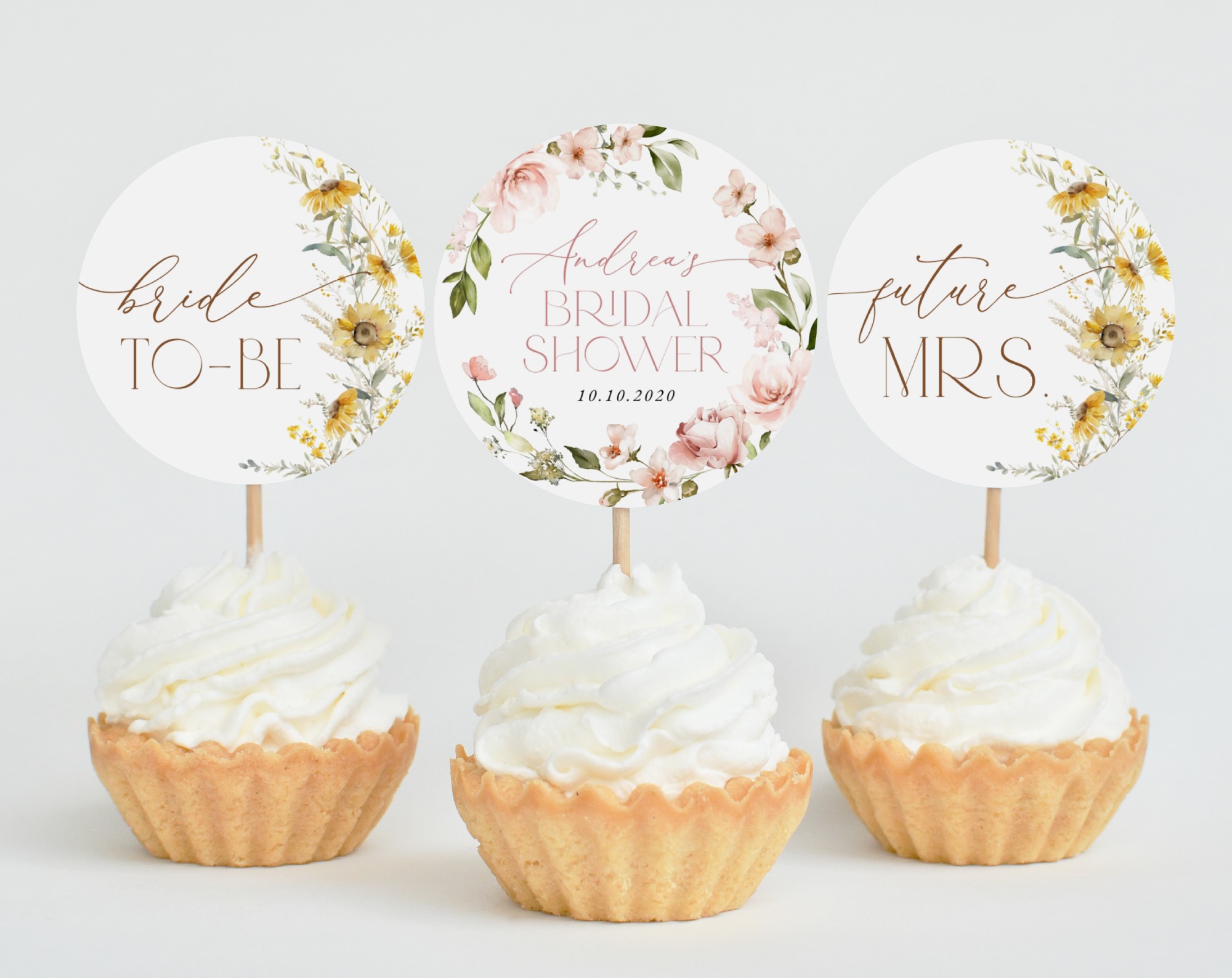 Bridal Shower - Cupcake Toppers Bridal Shower - Cupcake Toppers
