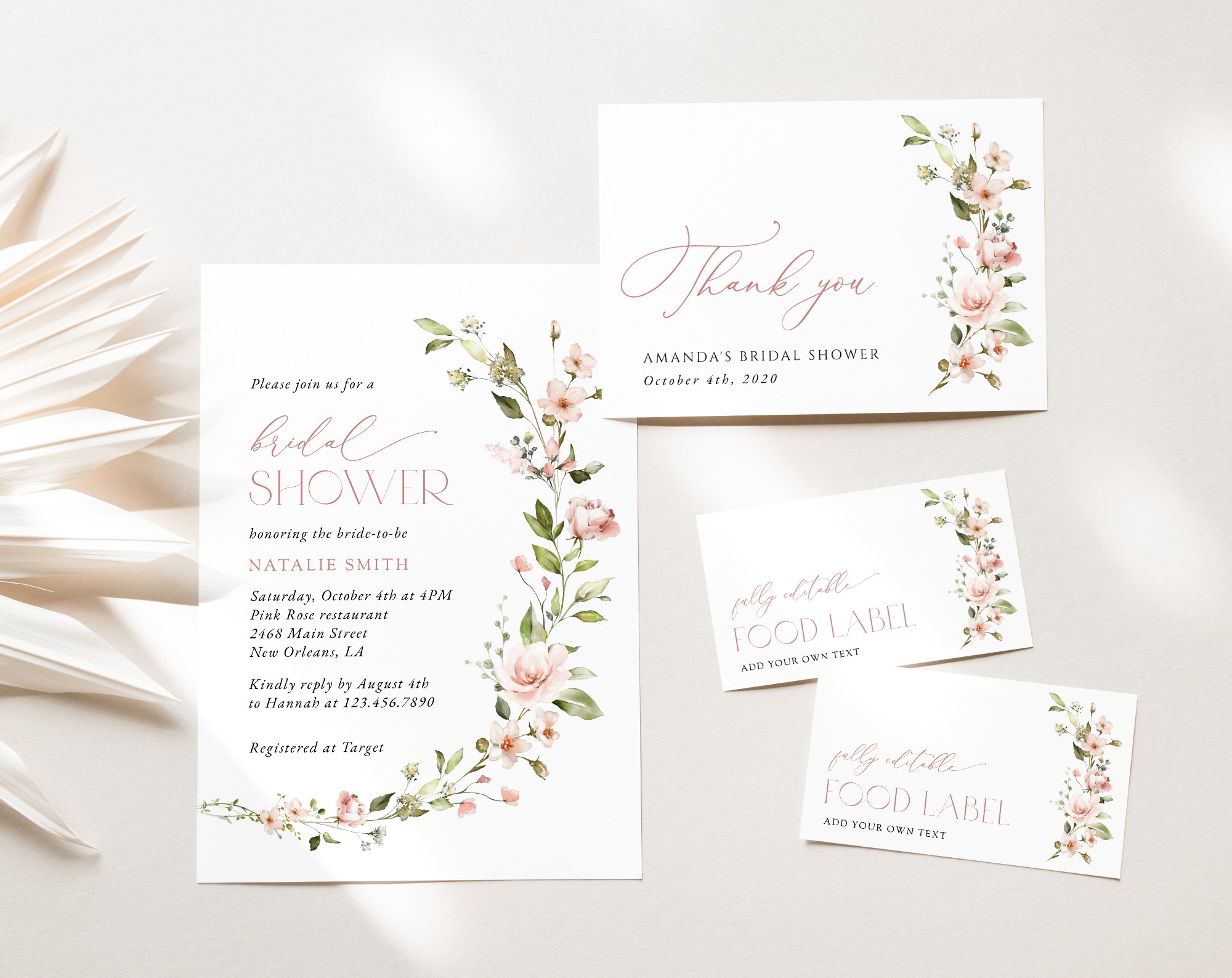 SH43 Pink Flowers Bridal Shower Shop by Collection