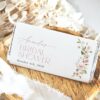 Pink Flowers Chocolate Bar Wrapper, Candy Bar Wrapper, Bridal Shower, Printable File, Edit Yourself, SH43