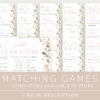 Pink Flowers Bridal Shower Games Bundle, Set of 30 Games, Printable File, Edit Yourself, SH43