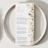 Pale Pink Flowers Menu, Bridal Shower Stationery, Printable File, Edit Yourself, SH43 Pale Pink Flowers Menu, Bridal Shower Stationery, Printable File, Edit Yourself, SH43
