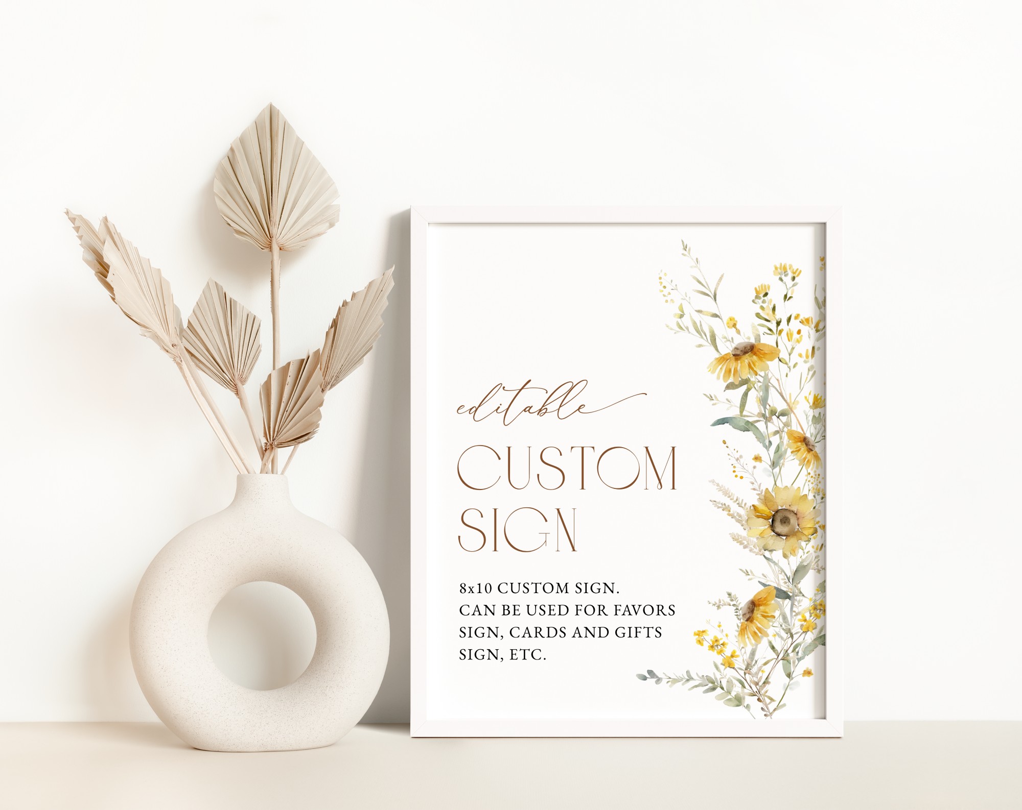 Sunflowers Custom Sign, Bridal Shower Sign, Printable File, Edit Yourself, SH44 Sunflowers Custom Sign, Bridal Shower Sign, Printable File, Edit Yourself, SH44
