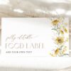 Sunflowers Food Label, Bridal Shower Decoration, Printable File, Edit Yourself, SH44 Sunflowers Food Label, Bridal Shower Decoration, Printable File, Edit Yourself, SH44
