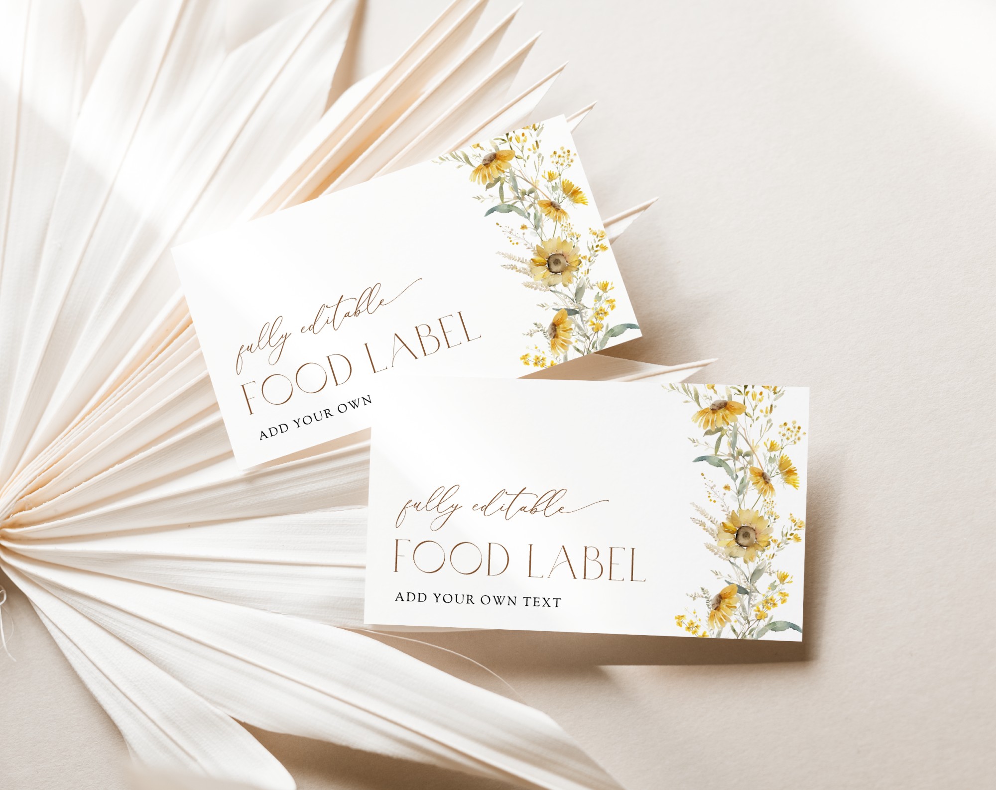 Sunflowers Food Label, Bridal Shower Decoration, Printable File, Edit Yourself, SH44 Sunflowers Food Label, Bridal Shower Decoration, Printable File, Edit Yourself, SH44