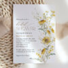 Sunflowers Bridal Shower Invitation, Bridal Stationery, Printable File, Edit Yourself, SH44