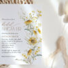 Sunflowers Bridal Shower Invitation, Bridal Stationery, Printable File, Edit Yourself, SH44