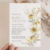 Sunflowers Bridal Shower Invitation, Bridal Stationery, Printable File, Edit Yourself, SH44