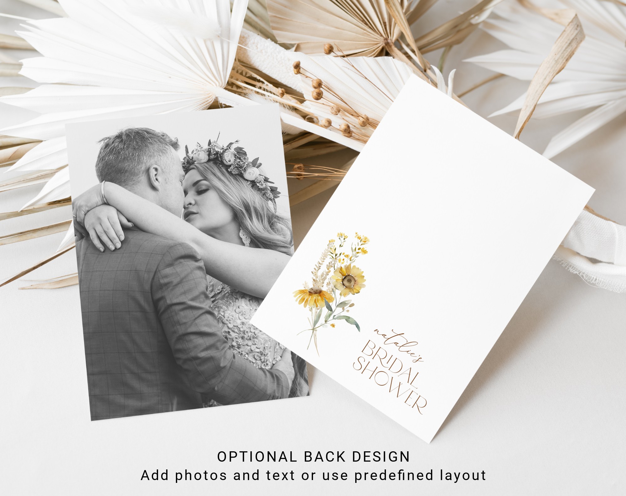 Sunflowers Bridal Shower Invitation, Bridal Stationery, Printable File, Edit Yourself, SH44