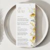 Sunflowers Menu, Bridal Shower Stationery, Printable File, Edit Yourself, SH44