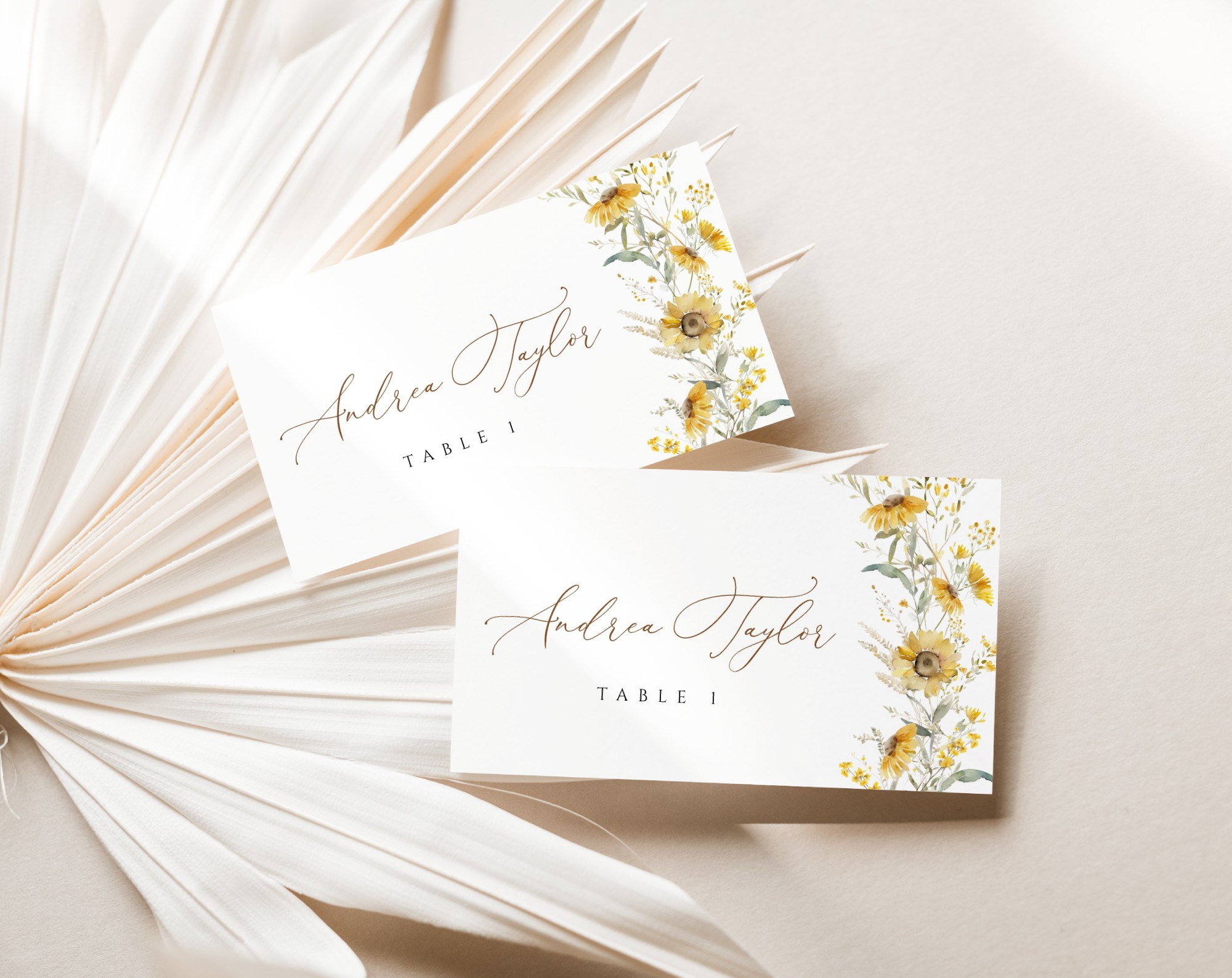 Sunflowers Place Card, Bridal Shower Stationery, Printable File, Edit Yourself, SH44 Sunflowers Place Card, Bridal Shower Stationery, Printable File, Edit Yourself, SH44