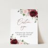 Burgundy and Blush Flowers Custom Sign, Wedding Sign, Printable File, Edit Yourself, SH01 Burgundy and Blush Flowers Custom Sign, Wedding Sign, Printable File, Edit Yourself, SH01