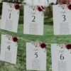 Burgundy and Blush Flowers Seating Cards, Wedding Stationery, Printable File, Edit Yourself, SH01 Burgundy and Blush Flowers Seating Cards, Wedding Stationery, Printable File, Edit Yourself, SH01