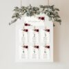 Burgundy Flowers Seating Cards, Wedding Stationery, Printable File, Edit Yourself, SH02 Burgundy Flowers Seating Cards, Wedding Stationery, Printable File, Edit Yourself, SH02
