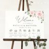 Blush Flowers Order of Events Sign, Welcome Sign, Printable File, Edit Yourself, SH03 Blush Flowers Order of Events Sign, Welcome Sign, Printable File, Edit Yourself, SH03