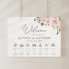 Blush Flowers Order of Events Sign, Welcome Sign, Printable File, Edit Yourself, SH03 Blush Flowers Order of Events Sign, Welcome Sign, Printable File, Edit Yourself, SH03