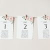 Blush Flowers Seating Cards, Wedding Stationery, Printable File, Edit Yourself, SH03 Blush Flowers Seating Cards, Wedding Stationery, Printable File, Edit Yourself, SH03