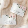 Blush Flowers Thank You Card, Wedding Stationery, Printable File, Edit Yourself, SH03