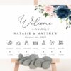 Navy and Blush Flowers Order of Events Sign, Welcome Sign, Printable File, Edit Yourself, SH04 Navy and Blush Flowers Order of Events Sign, Welcome Sign, Printable File, Edit Yourself, SH04