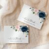 Navy and Blush Flowers Thank You Card, Wedding Stationery, Printable File, Edit Yourself, SH04 Navy and Blush Flowers Thank You Card, Wedding Stationery, Printable File, Edit Yourself, SH04