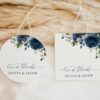 Navy Blue Flowers Favor Tags, Gift Tags, Party Tags, Wedding, Printable File, Edit Yourself, SH16 Navy Blue Flowers Favor Tags, Gift Tags, Party Tags, Wedding, Printable File, Edit Yourself, SH16