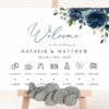 Navy Blue Flowers Order of Events Sign, Welcome Sign, Printable File, Edit Yourself, SH16 Navy Blue Flowers Order of Events Sign, Welcome Sign, Printable File, Edit Yourself, SH16
