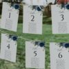 Navy Blue Flowers Seating Cards, Wedding Stationery, Printable File, Edit Yourself, SH16