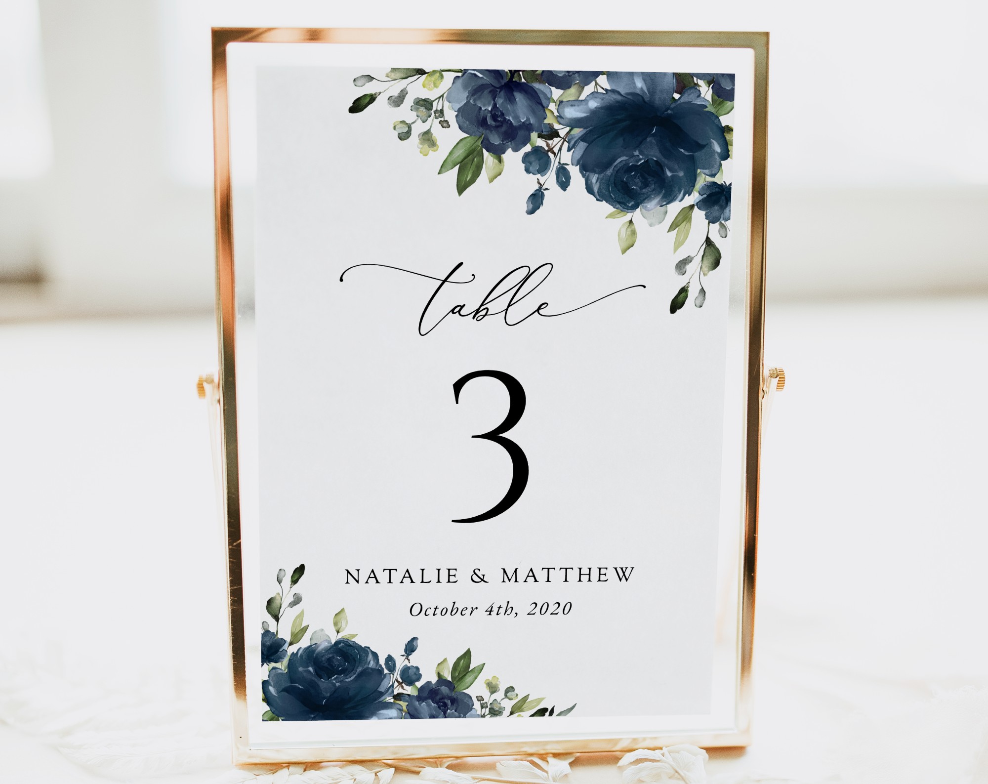 Navy Blue Flowers Table Number Sign, Wedding Sign, Printable File, Edit Yourself, SH16 Navy Blue Flowers Table Number Sign, Wedding Sign, Printable File, Edit Yourself, SH16